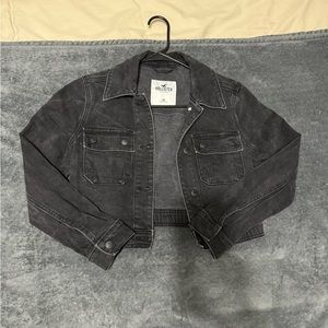 Hollister Black Denim Cropped Jacket